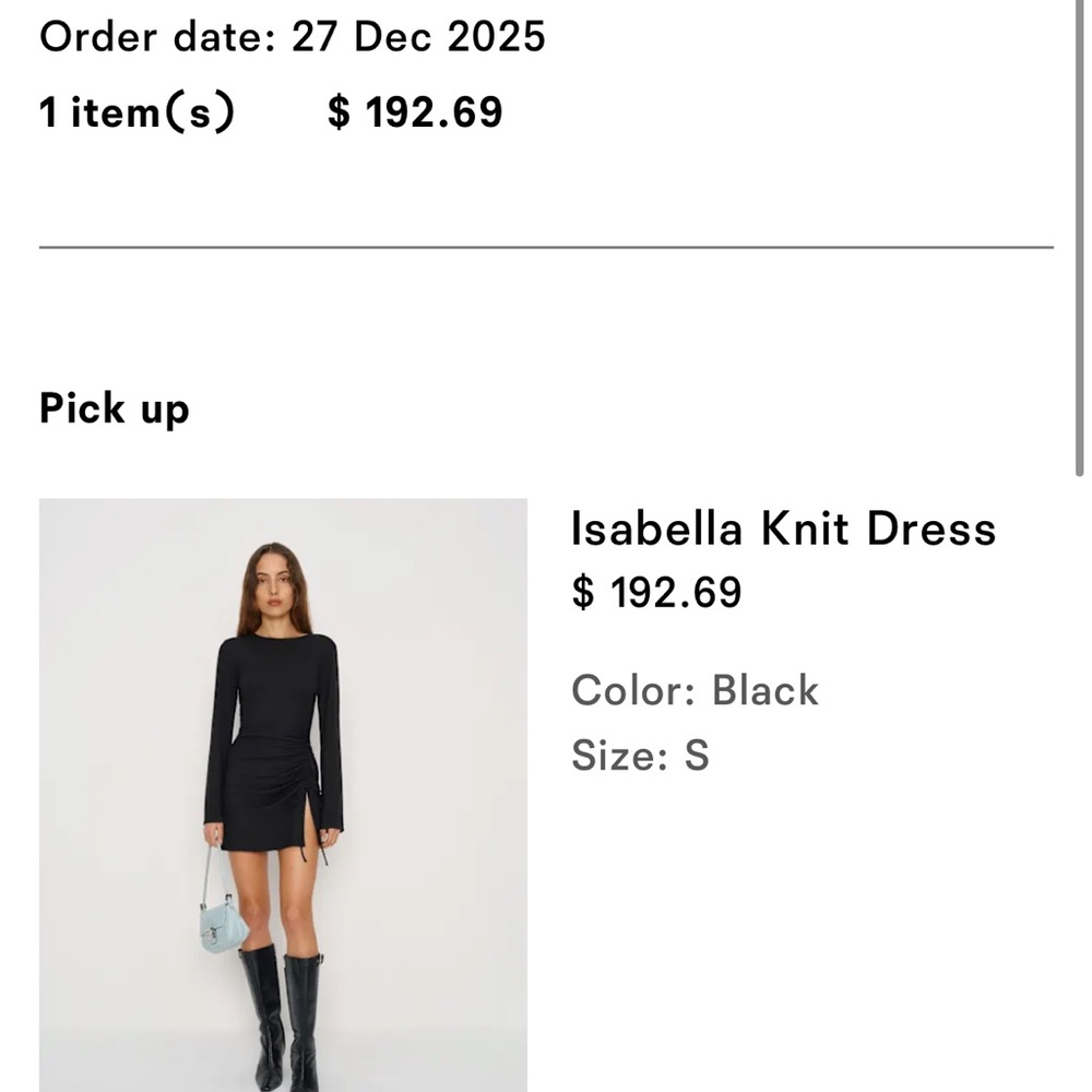 Reformation Isabella Knit Dress Size Small / Black - Picture 4 of 5